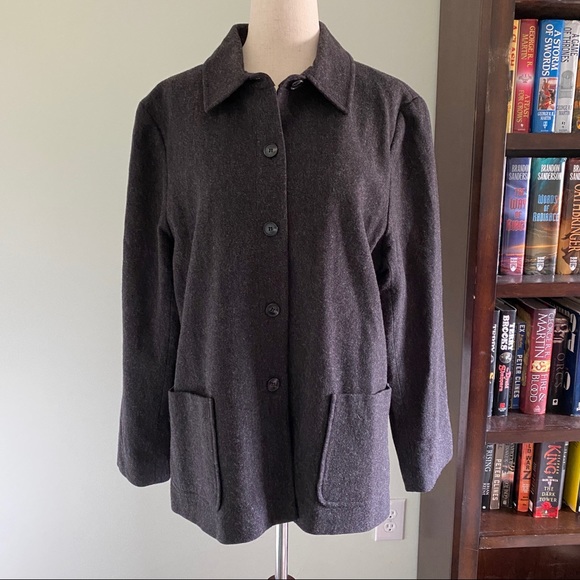Pendleton shacket gray size 14P pockets - Picture 1 of 10